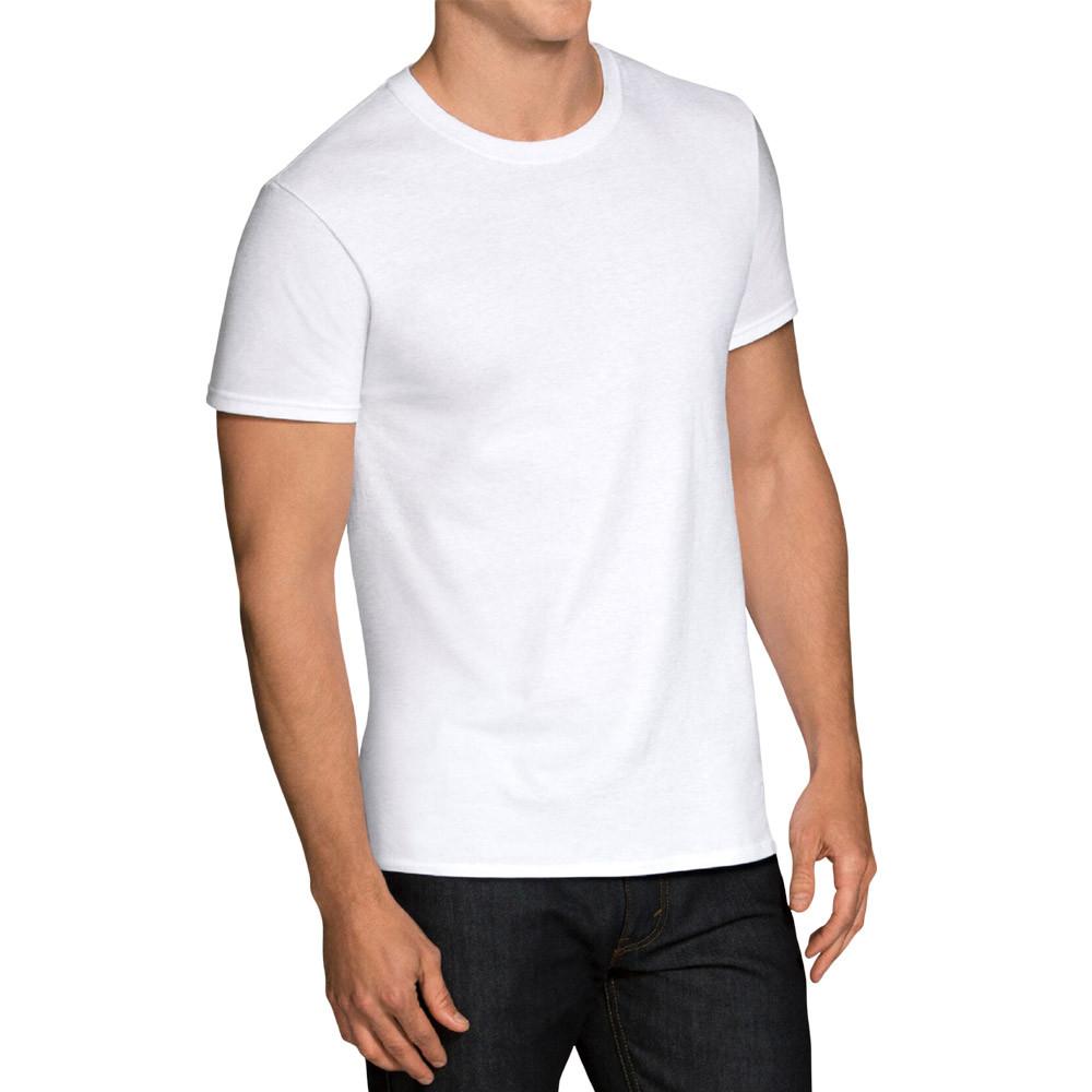 fruit of the loom 6 pack white crew t shirt