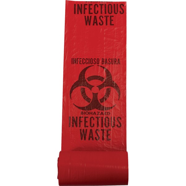 Medegen 01EB086000 MHMS Infectious Waste Red Disposal Bags