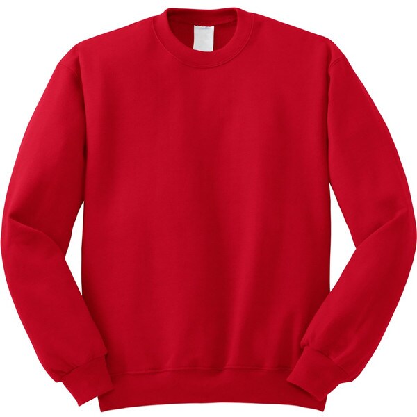 Adult Crew Neck Sweatshirt, Red