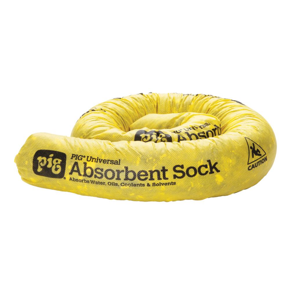 Pig Sorbent Sock, 14 gal, 3 in x 10 ft, Universal, Blue, 8 PK PIG202